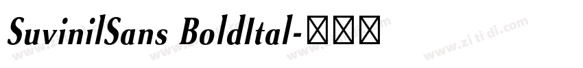 SuvinilSans BoldItal字体转换